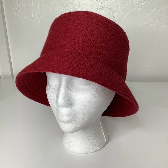 Nordstrom cashmere blend Wine bucket hat size OSFM EUC main image 10